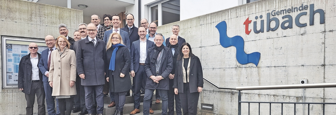 Die St.Galler Regierung mit Gemeindepräsidien der Region St.Gallen-Rorschach